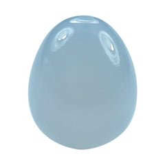 NATURAL CHALCEDONY PLAIN EGGS (HALF DRILL) 16X13MM 19.64 Cts.
