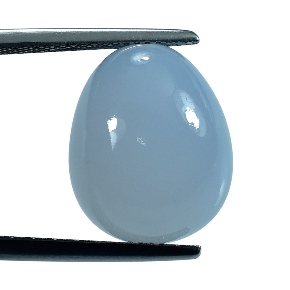 NATURAL CHALCEDONY PLAIN EGGS (HALF DRILL) 16X13MM 19.64 Cts.