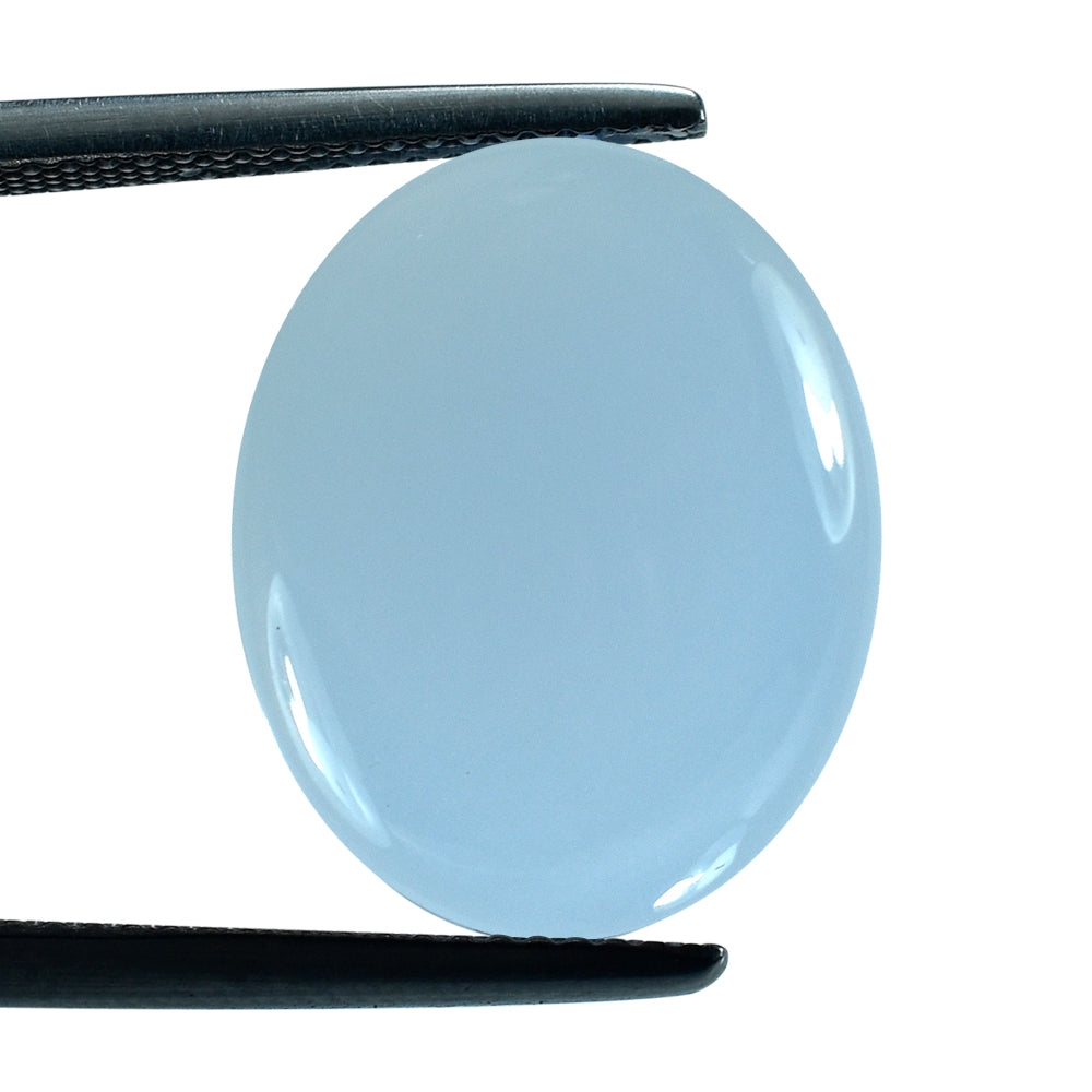 NATURAL CHALCEDONY FLAT OVAL CAB 22X17.50MM 7.35Cts.