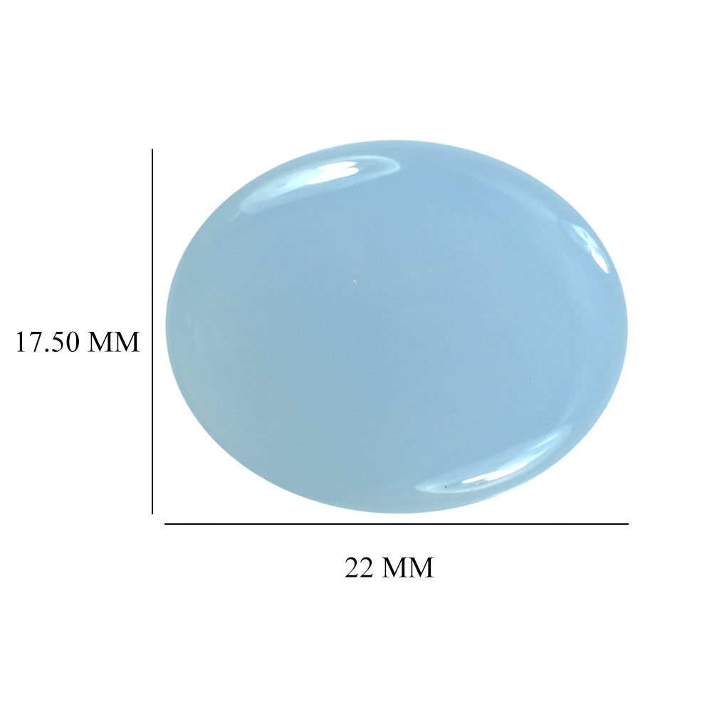 NATURAL CHALCEDONY FLAT OVAL CAB 22X17.50MM 7.35Cts.