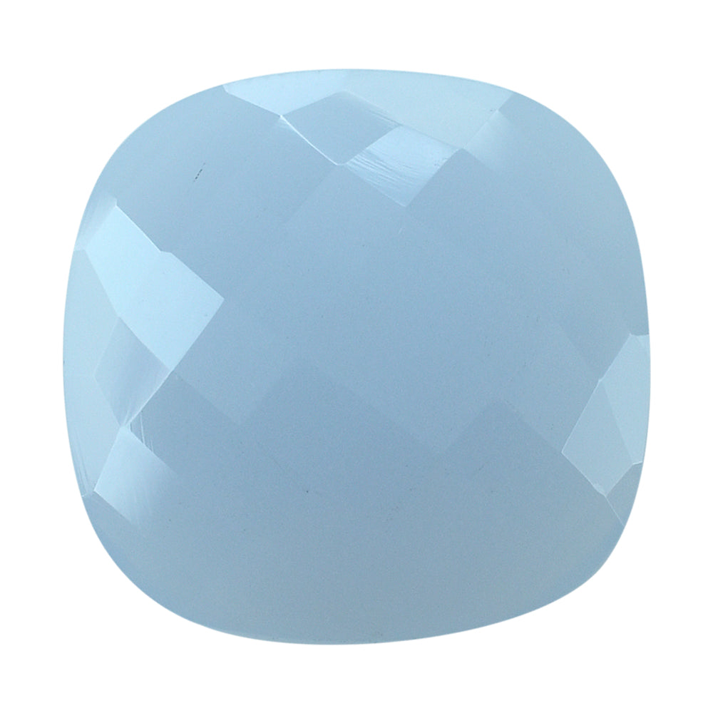NATURAL CHALCEDONY BRIOLETTE CUSHION 20MM 14.67Cts.
