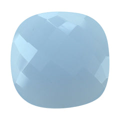 NATURAL CHALCEDONY BRIOLETTE CUSHION 20MM 14.67Cts.