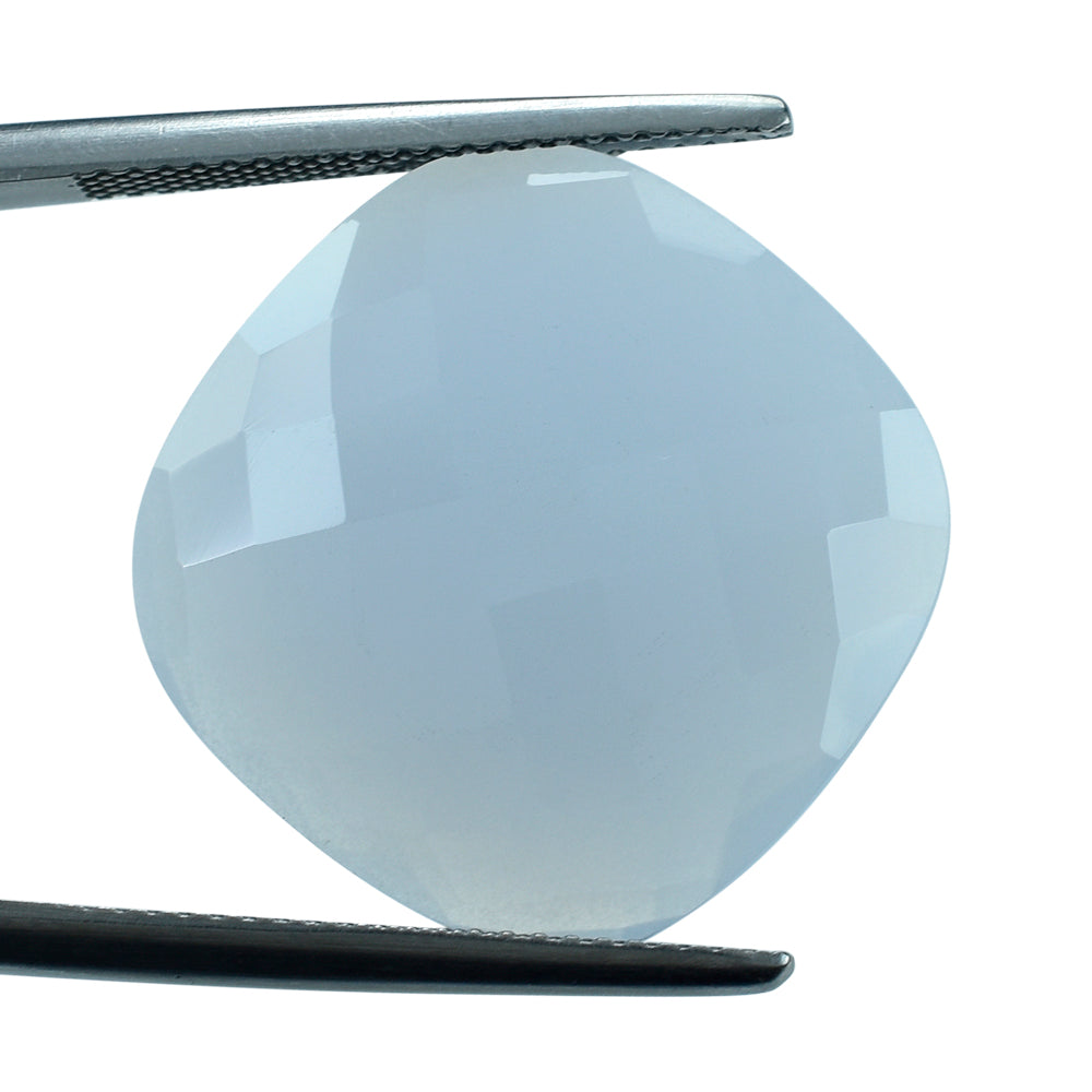 NATURAL CHALCEDONY BRIOLETTE CUSHION 20MM 14.67Cts.