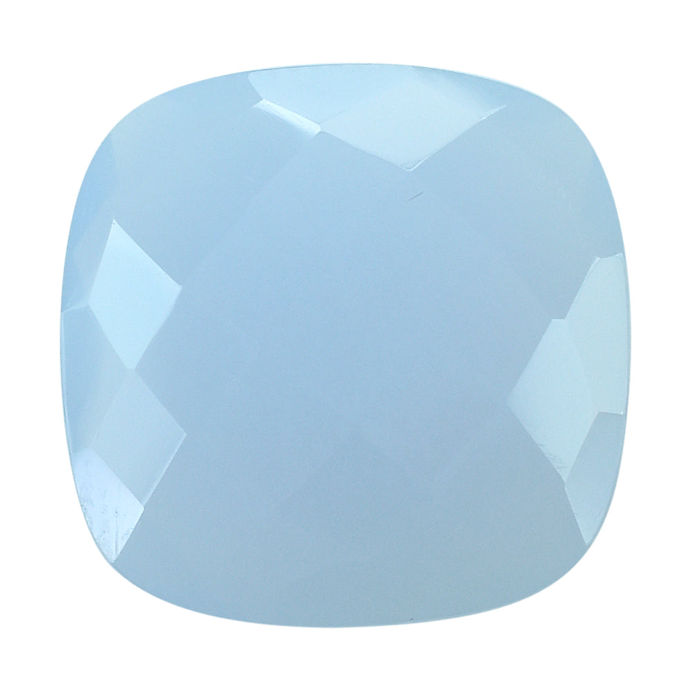 NATURAL CHALCEDONY BRIOLETTE CUSHION 15MM 7.75 Cts.
