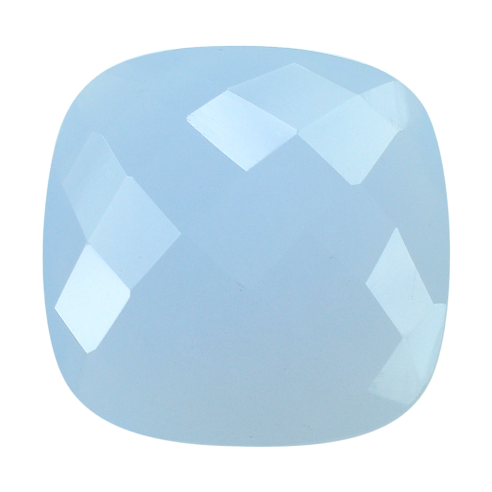 NATURAL CHALCEDONY BRIOLETTE CUSHION 15MM 7.75 Cts.