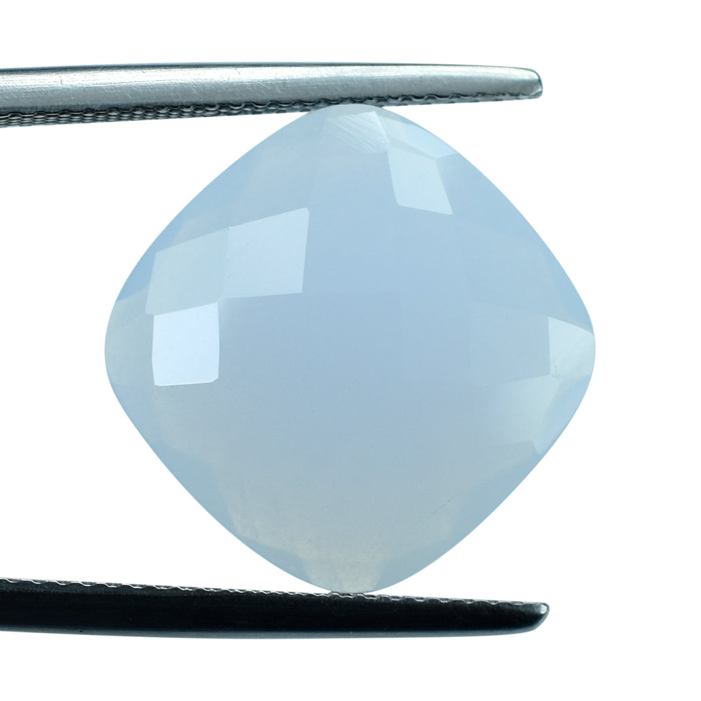NATURAL CHALCEDONY BRIOLETTE CUSHION 15MM 7.75 Cts.