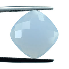 NATURAL CHALCEDONY BRIOLETTE CUSHION 15MM 7.75 Cts.
