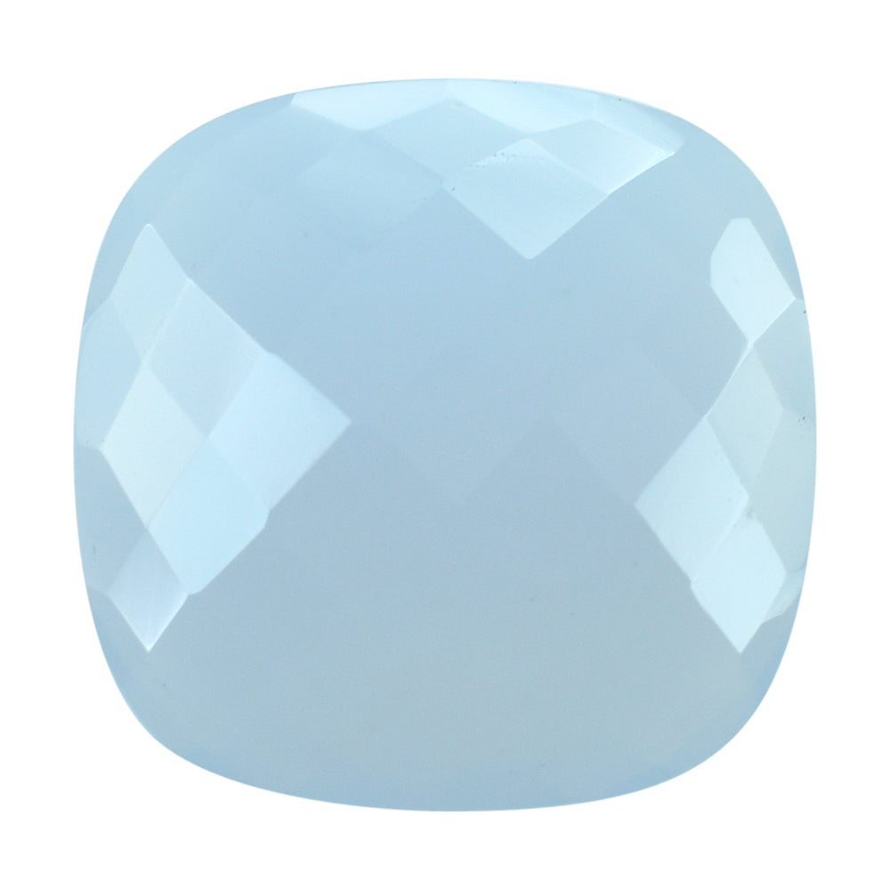 NATURAL CHALCEDONY BRIOLETTE CUSHION 18MM 12.44Cts.