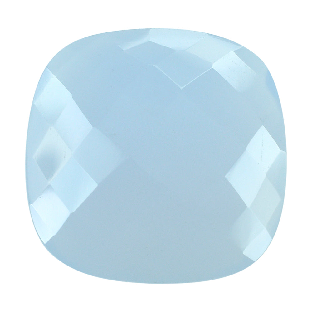 NATURAL CHALCEDONY BRIOLETTE CUSHION 18MM 12.44Cts.