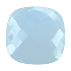 NATURAL CHALCEDONY BRIOLETTE CUSHION 18MM 12.44Cts.