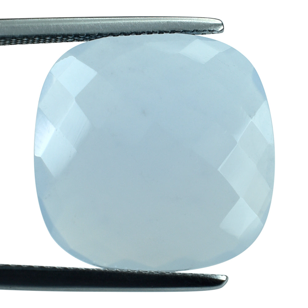 NATURAL CHALCEDONY BRIOLETTE CUSHION 18MM 12.44Cts.
