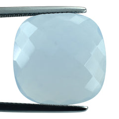 NATURAL CHALCEDONY BRIOLETTE CUSHION 18MM 12.44Cts.