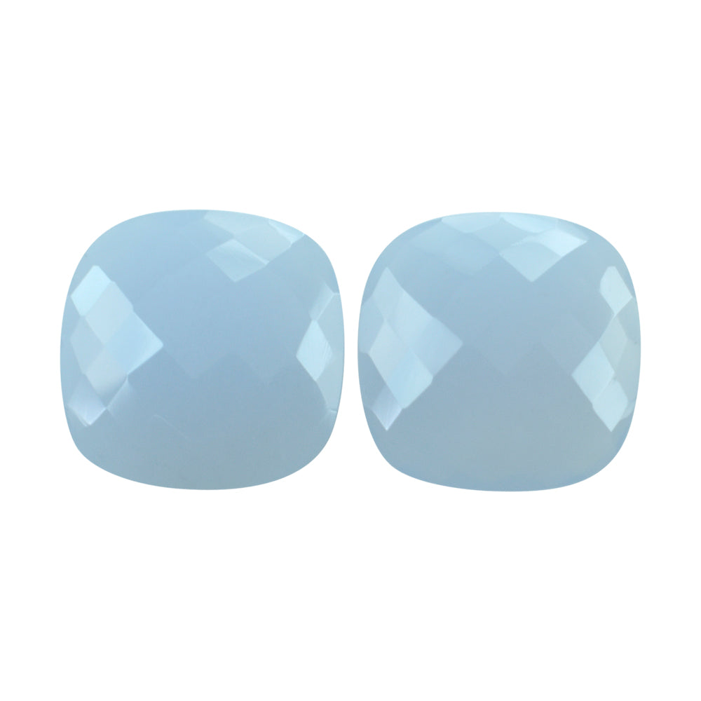 NATURAL CHALCEDONY BRIOLETTE CUSHION 18MM 12.44Cts.