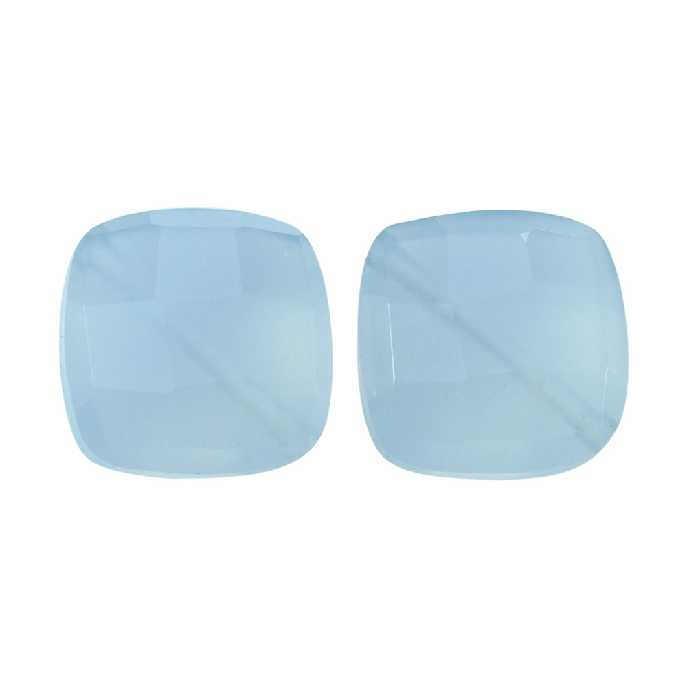 NATURAL CHALCEDONY BRIOLETTE CUSHION (CORNER TO CORNER)(FULL DRILL) 8MM 2.33Cts.