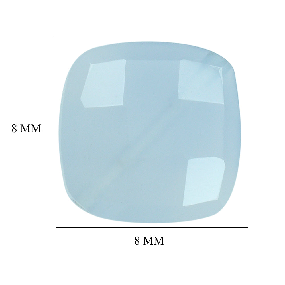 NATURAL CHALCEDONY BRIOLETTE CUSHION (CORNER TO CORNER)(FULL DRILL) 8MM 2.33Cts.