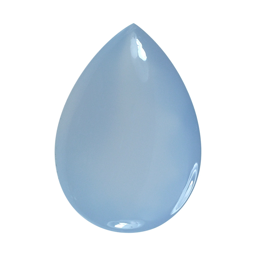 NATURAL CHALCEDONY BUFFTOP PEAR 20X14MM 12.82 Cts.