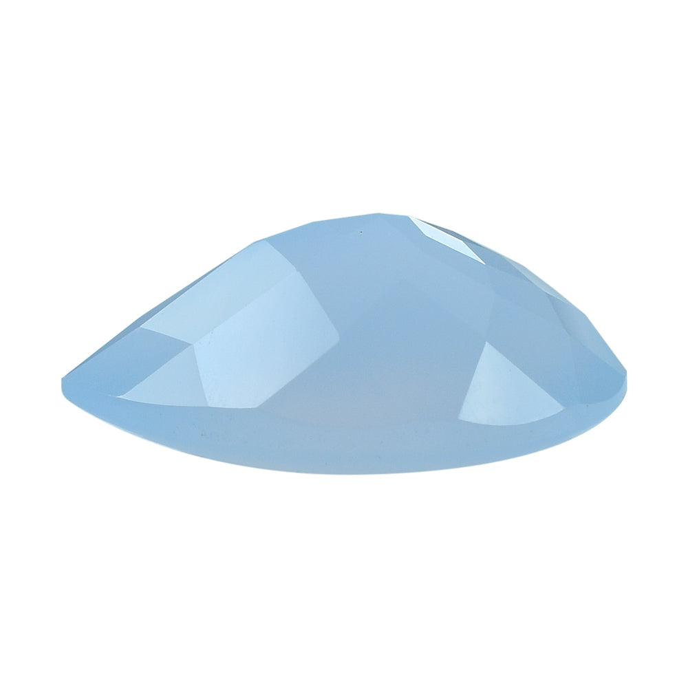 NATURAL CHALCEDONY BUFFTOP PEAR 20X14MM 12.82 Cts.