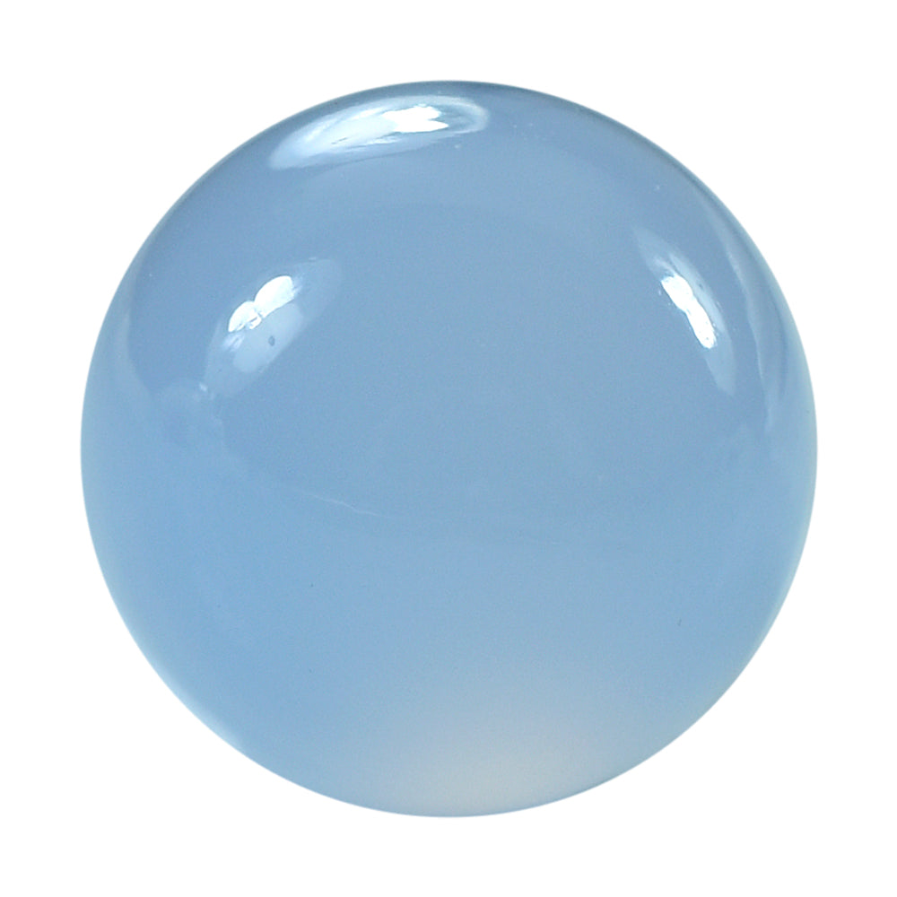 NATURAL CHALCEDONY PLAIN EGG DROP (HALF DRILL) 13X11MM 11.7Cts.