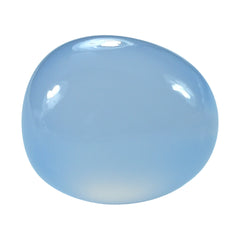 NATURAL CHALCEDONY PLAIN EGG DROP (HALF DRILL) 13X11MM 11.7Cts.