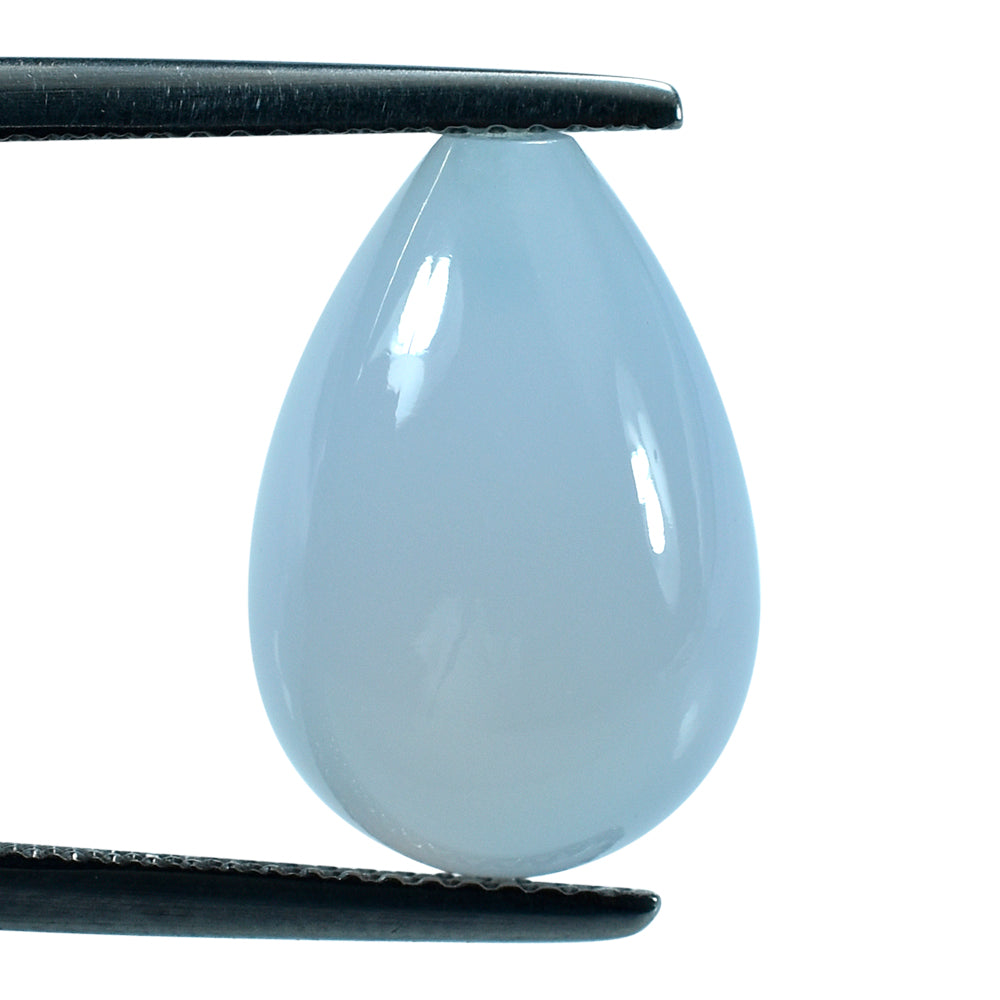 NATURAL CHALCEDONY PLAIN DROP (HALF DRILL) 16X11MM 12.68Cts.