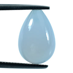 NATURAL CHALCEDONY PLAIN DROP (HALF DRILL) 16X11MM 12.68Cts.