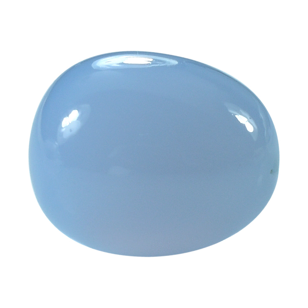 NATURAL CHALCEDONY PLAIN EGG DROP (HALF DRILL) 16X13MM 20.10 Cts.