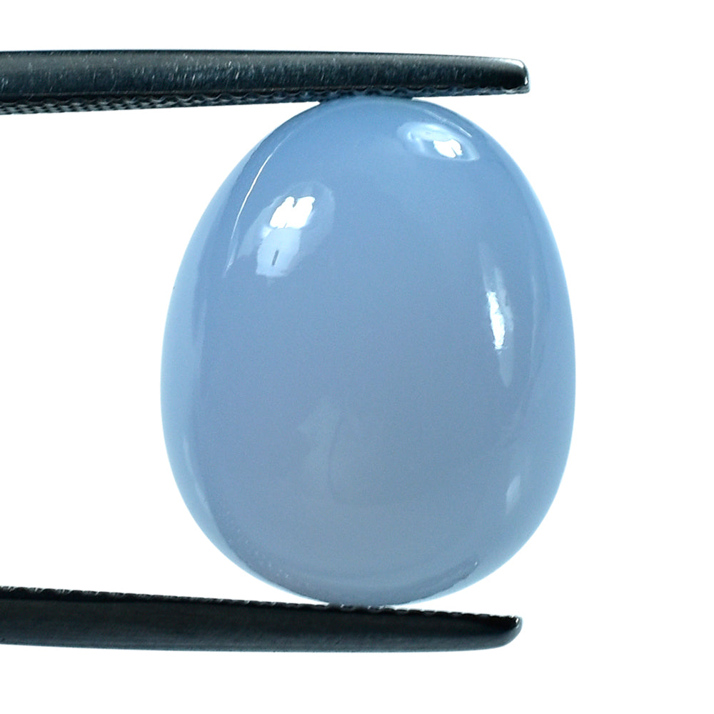 NATURAL CHALCEDONY PLAIN EGG DROP (HALF DRILL) 16X13MM 20.10 Cts.