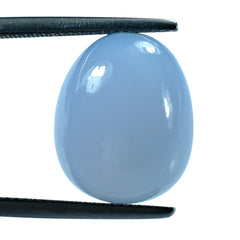 NATURAL CHALCEDONY PLAIN EGG DROP (HALF DRILL) 16X13MM 20.10 Cts.