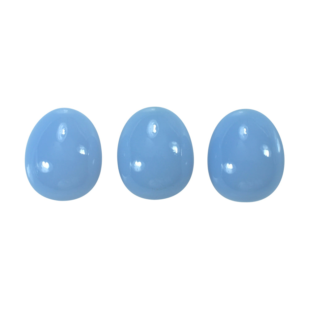 NATURAL CHALCEDONY PLAIN EGG DROP (HALF DRILL) 16X13MM 20.10 Cts.