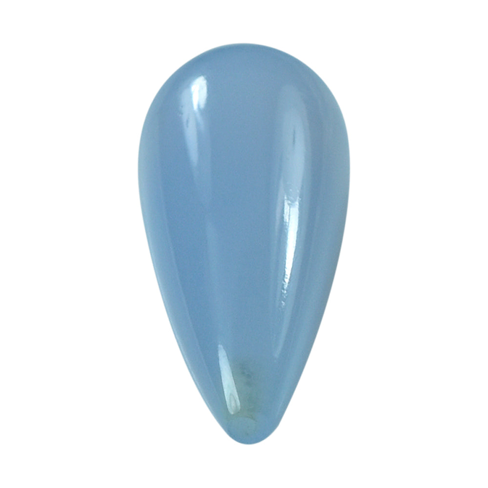NATURAL CHALCEDONY PLAIN DROP (HALF DRILL) 25X10MM 15.52Cts.