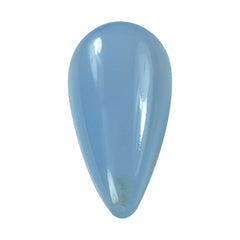 NATURAL CHALCEDONY PLAIN DROP (HALF DRILL) 25X10MM 15.52Cts.