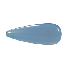 NATURAL CHALCEDONY PLAIN DROP (HALF DRILL) 25X10MM 15.52Cts.