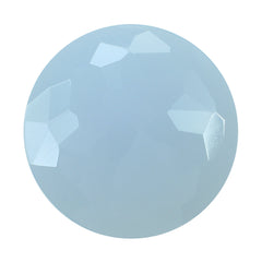 NATURAL CHALCEDONY IRREGULAR CUT FLAT ROUND CAB 20MM 10.6Cts.