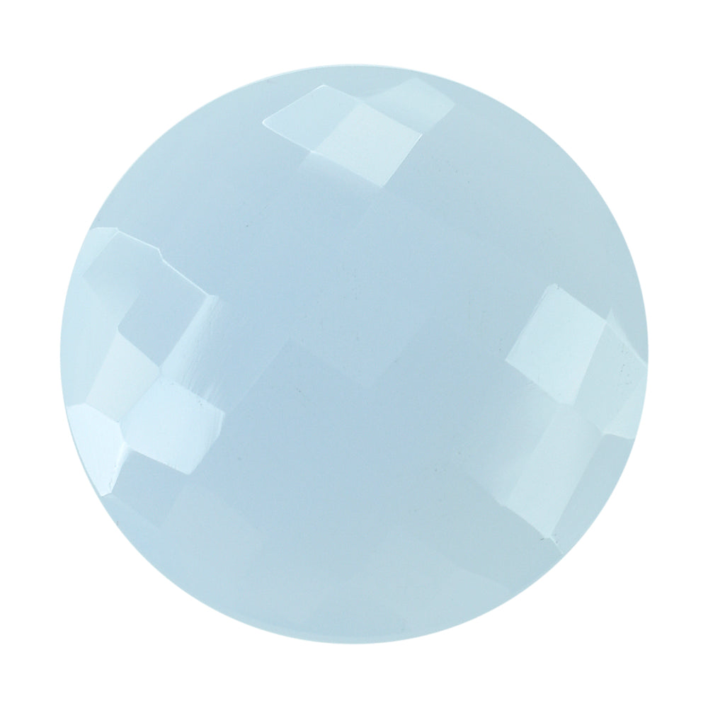 NATURAL CHALCEDONY BRIOLETTE ROUND 20MM 13.42Cts.