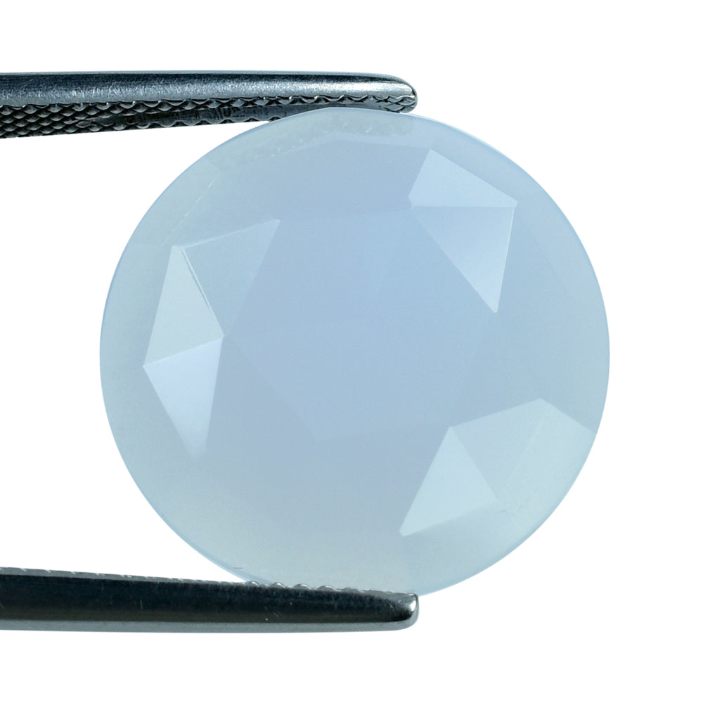 NATURAL CHALCEDONY BRIOLETTE ROUND 20MM 13.42Cts.