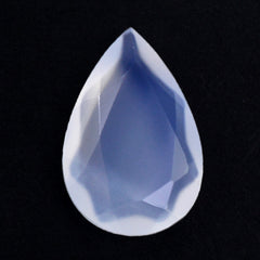 NATURAL CHALCEDONY BOTH SIDE TABLE CUT PEAR 12X8MM 2.10 Cts.