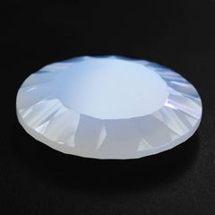 NATURAL CHALCEDONY CONCAVE ROUND FLAT COIN (DES#142) 15MM 5.90 Cts.