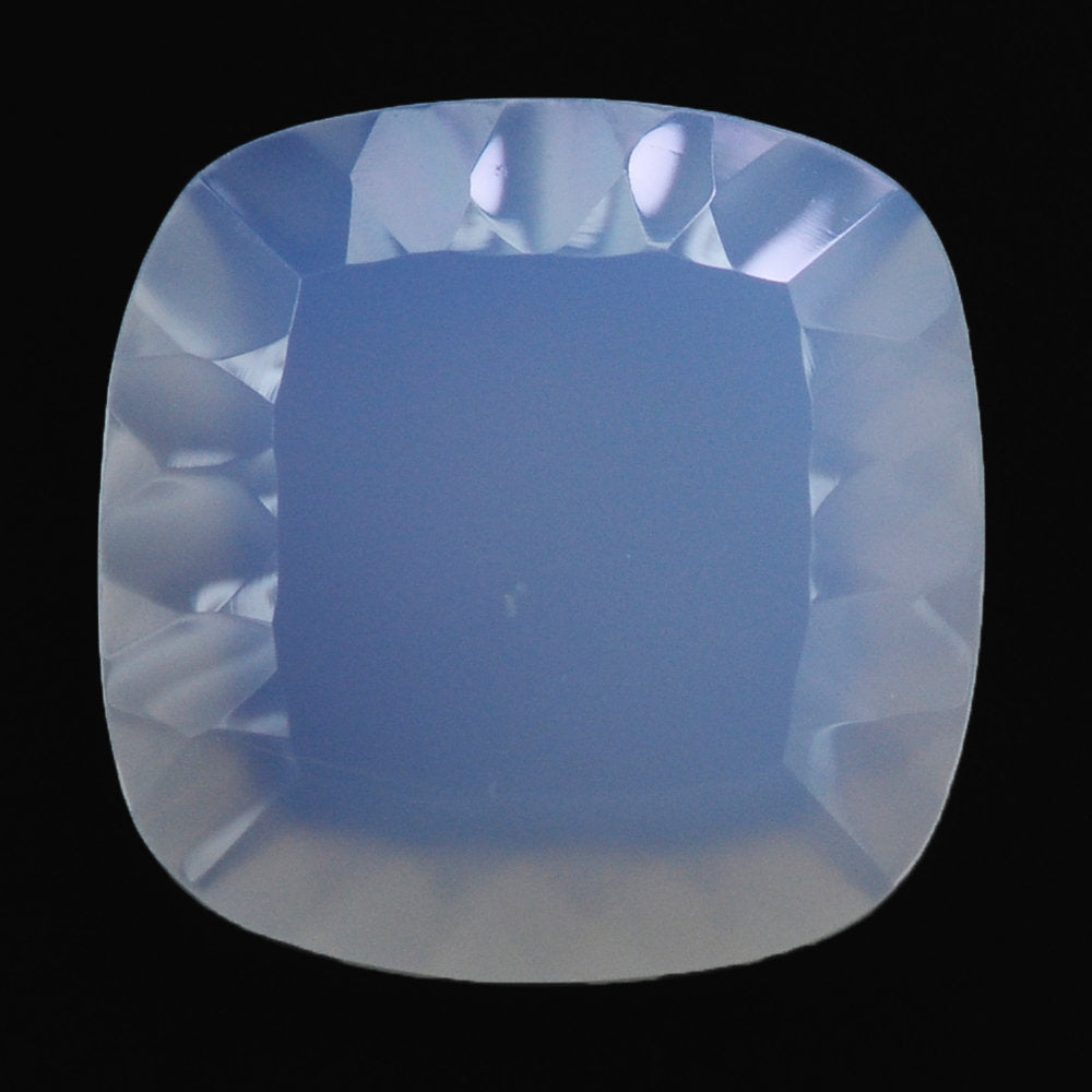 NATURAL CHALCEDONY CONCAVE CUSHION FLAT COIN (DES#144) 12MM 4.38 Cts.