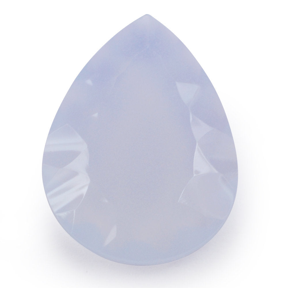 NATURAL CHALCEDONY CONCAVE PEAR (DES#145) 16X12MM 4.50 Cts.