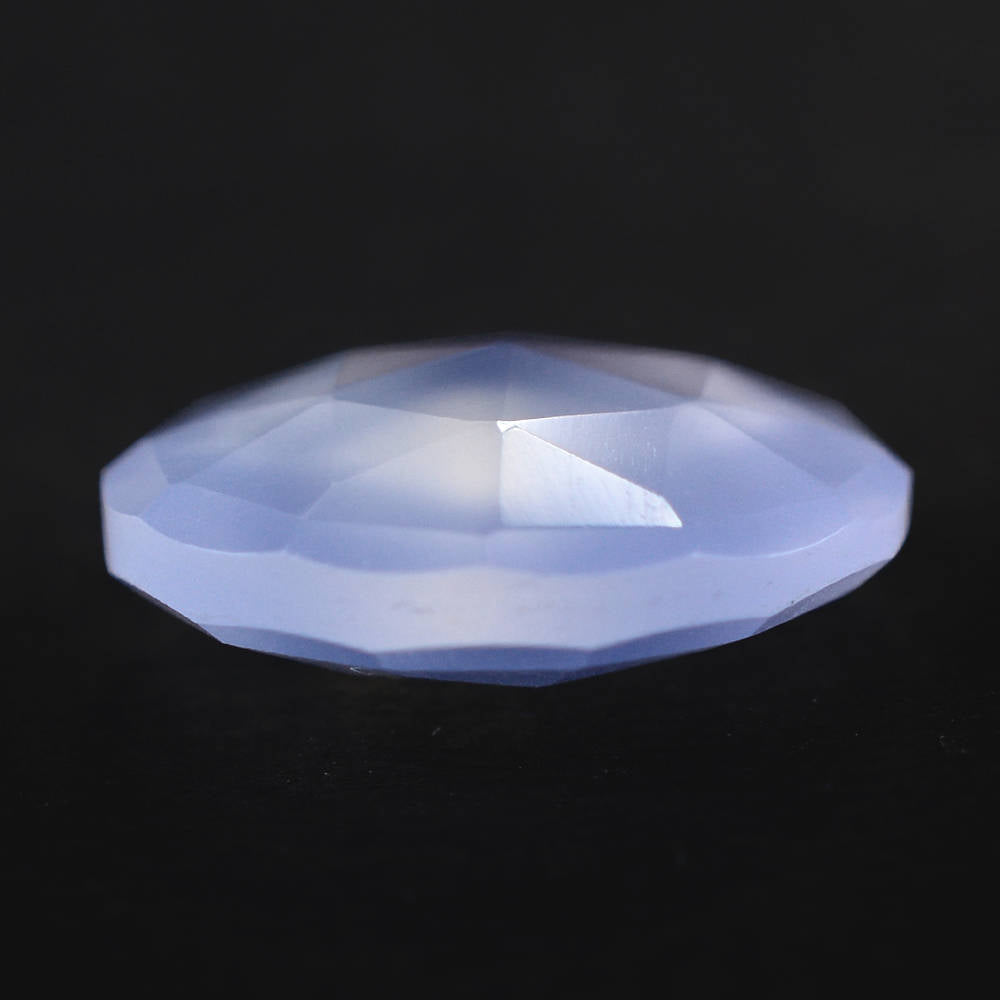 NATURAL CHALCEDONY ROSE CUT BRIOLETTE ROUND 10MM 2.41 Cts.