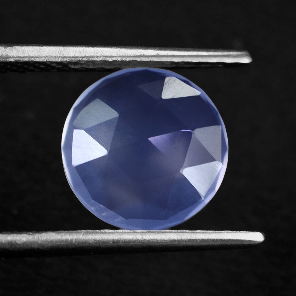 NATURAL CHALCEDONY ROSE CUT BRIOLETTE ROUND 10MM 2.41 Cts.