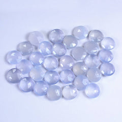 NATURAL CHALCEDONY ROSE CUT BRIOLETTE ROUND 10MM 2.41 Cts.