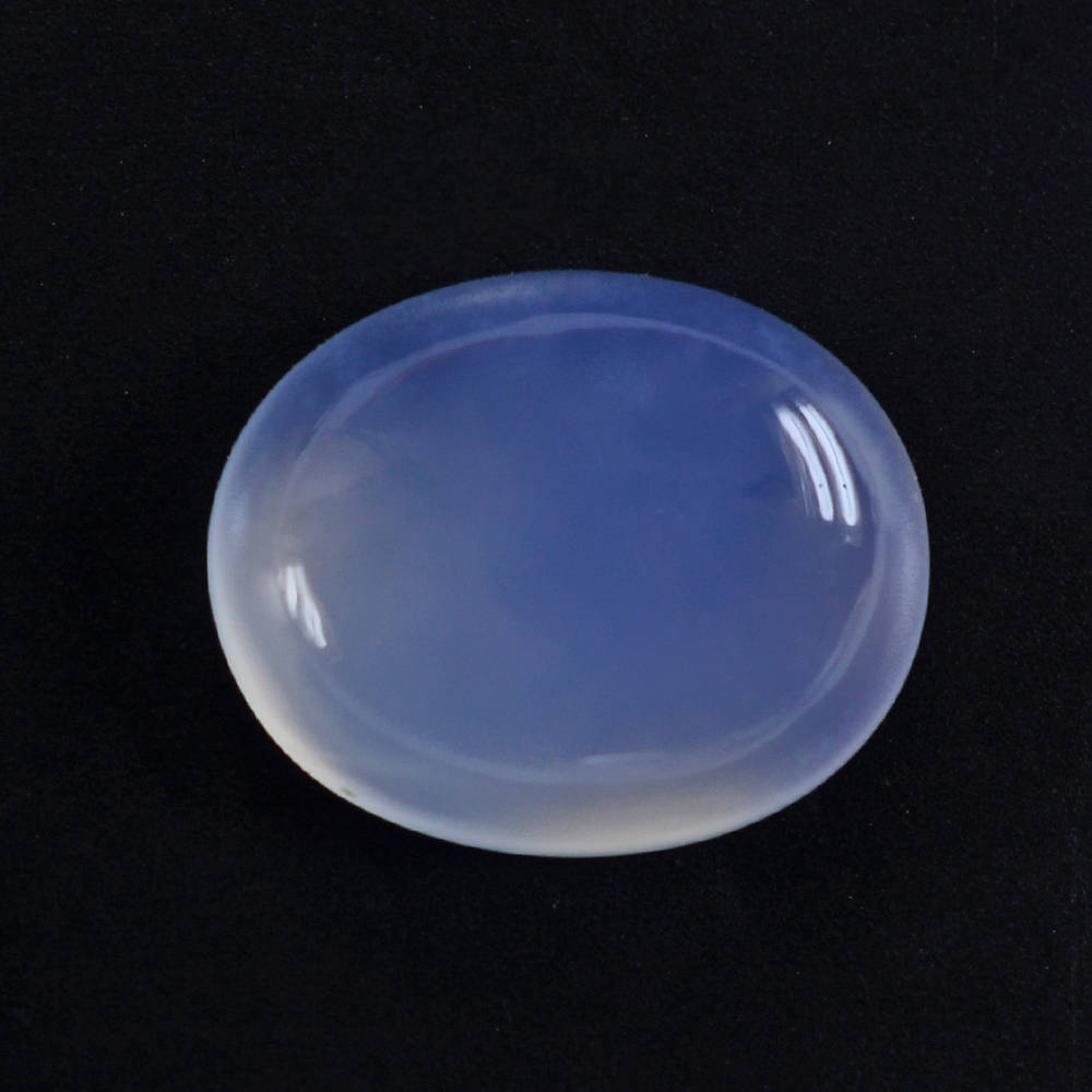 NATURAL CHALCEDONY PLAIN OVAL CAB 11X9MM 3.42 Cts.