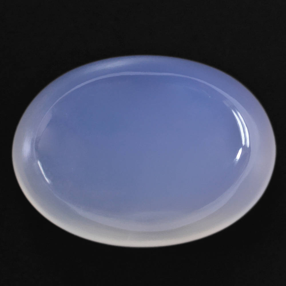 NATURAL CHALCEDONY PLAIN OVAL CAB 18X13MM 13.25 Cts.