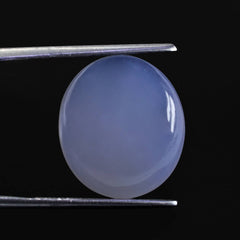 NATURAL CHALCEDONY PLAIN OVAL CAB 18X16MM 12.08 Cts.