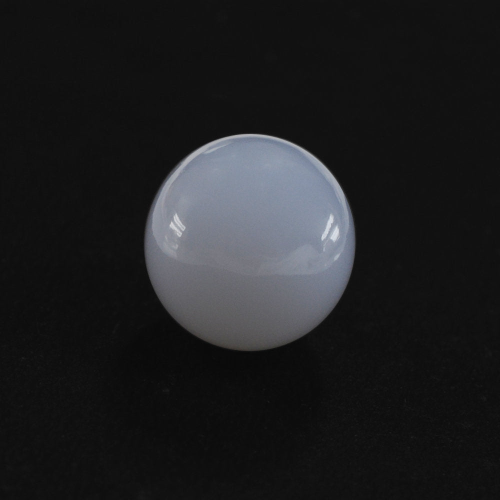 NATURAL BLUE CHALCEDONY PLAIN EGG SHAPE (HALF DRILL) 16X13MM 19.98 Cts.