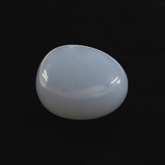 NATURAL BLUE CHALCEDONY PLAIN EGG SHAPE (HALF DRILL) 16X13MM 19.98 Cts.