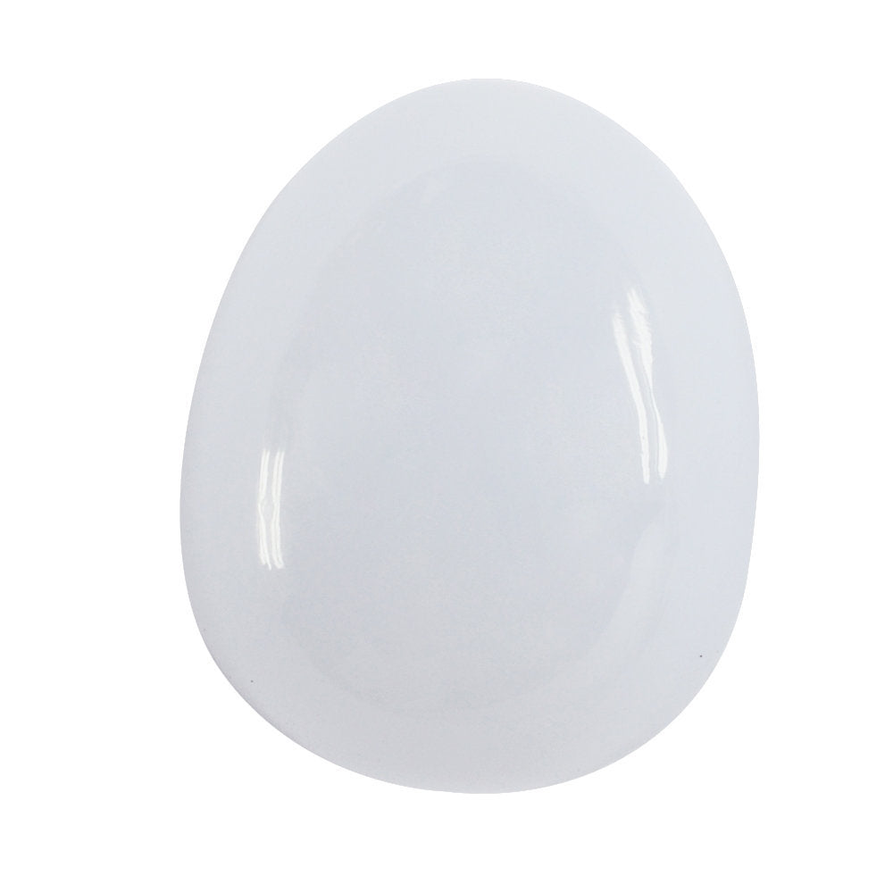 NATURAL BLUE CHALCEDONY PLAIN EGG SHAPE (HALF DRILL) 16X13MM 19.98 Cts.