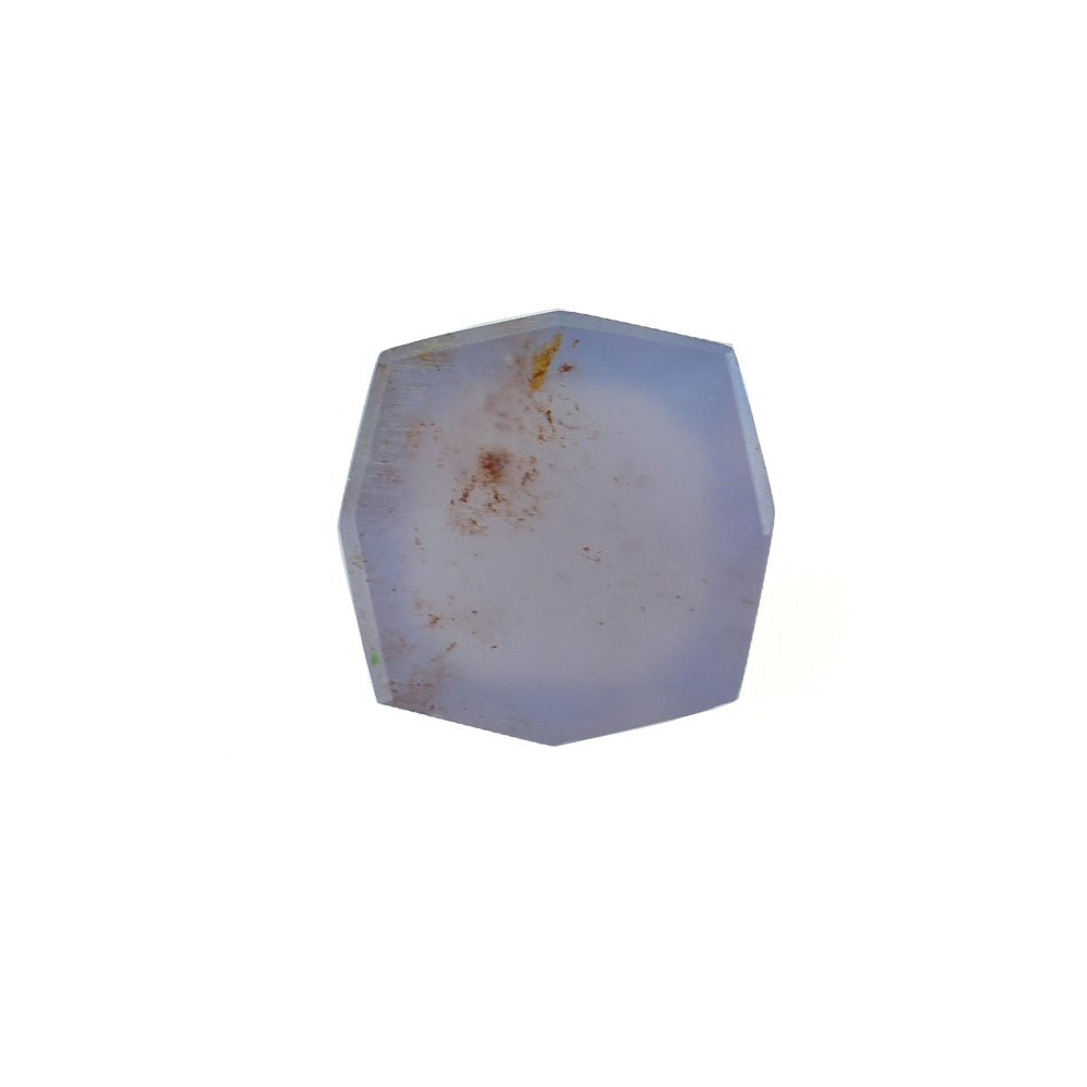 CHALCEDONY PARIABA (BLUE GREEN)(OPAQUE) TABLE CUT LONG FANCY OCTAGON CAB 10.00X10.00 MM 2.96 CTS