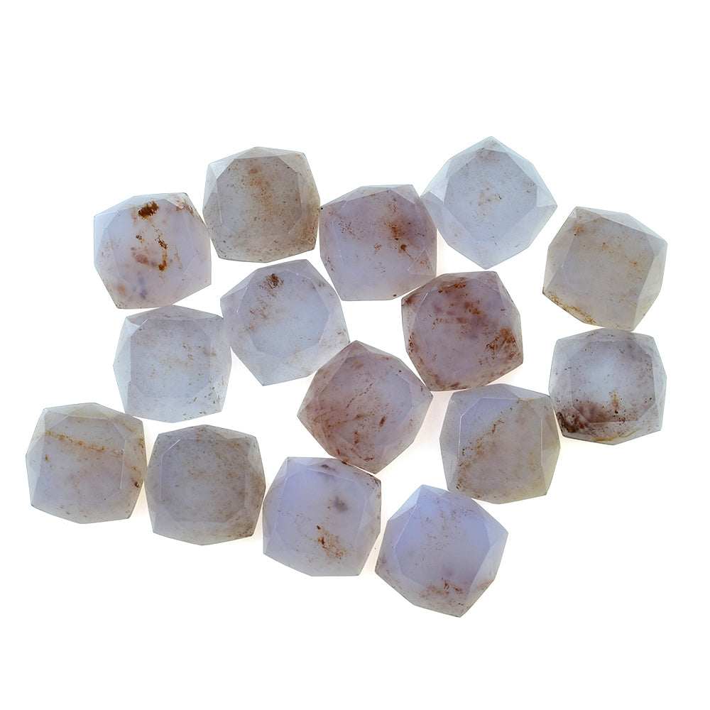 CHALCEDONY PARIABA (BLUE GREEN)(OPAQUE) TABLE CUT LONG FANCY OCTAGON CAB 10.00X10.00 MM 2.96 CTS